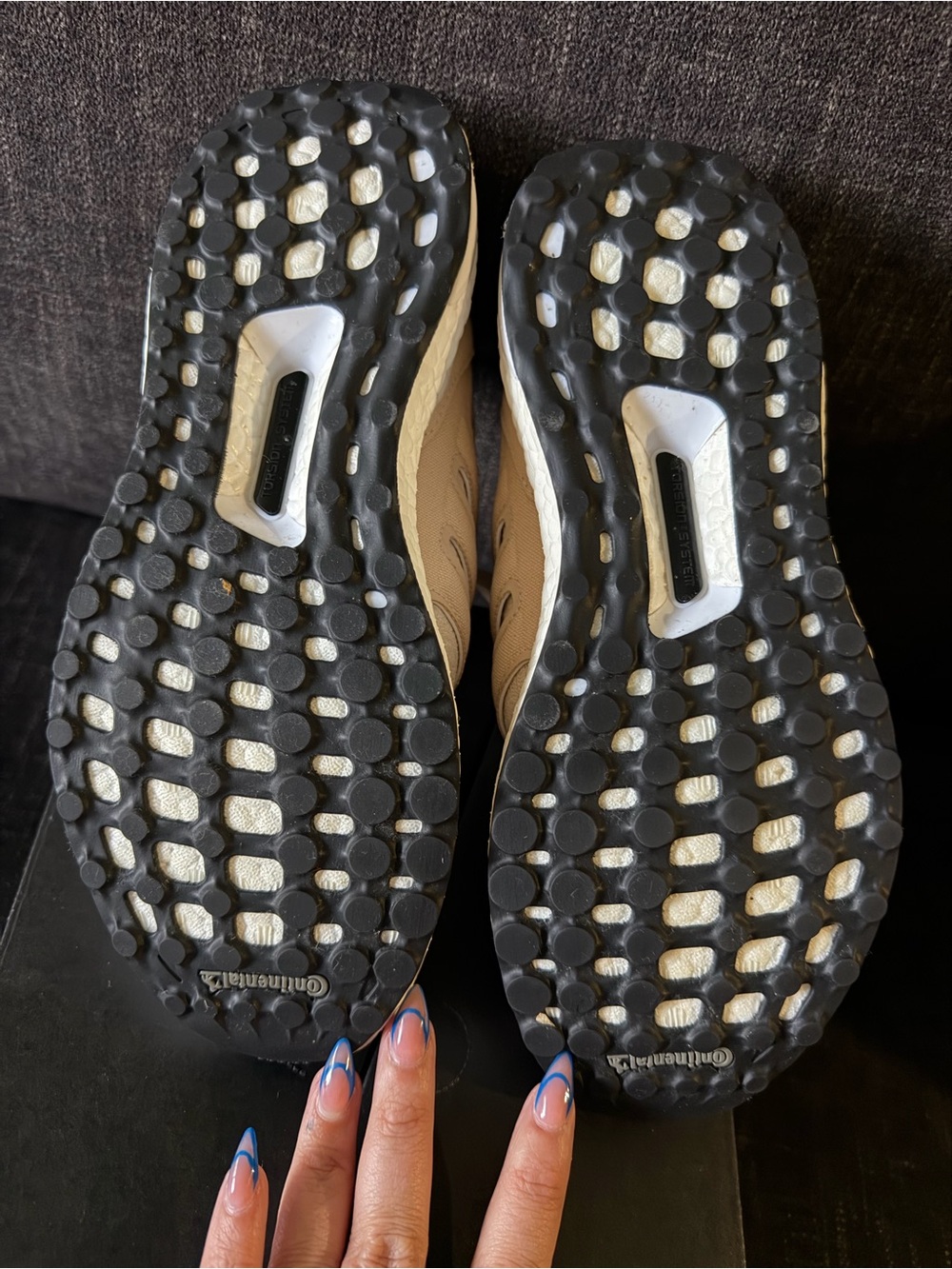 adidas Beige/Cream Ultraboost Knit Sneakers - Picture 5 of 5
